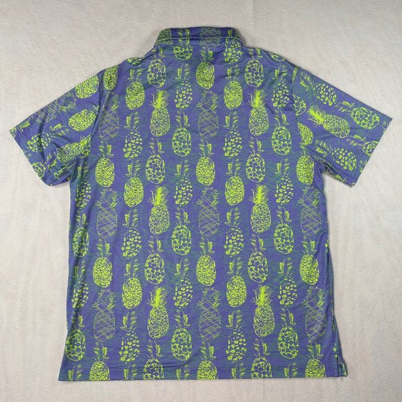 Sunday Swagger Polo Shirt Mens XL Pineapple Geometric Performance Stretch Golf - Picture 8 of 8